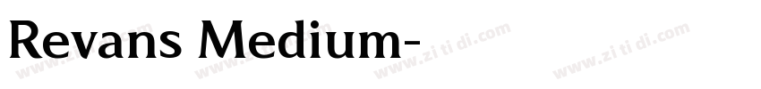 Revans Medium字体转换